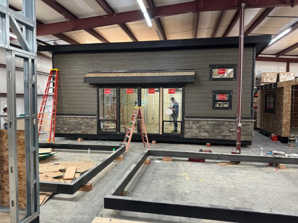 house with siding being added