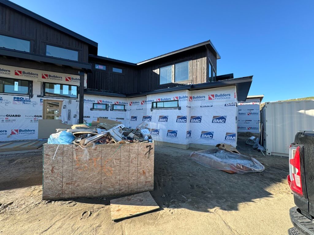 House with siding being redone