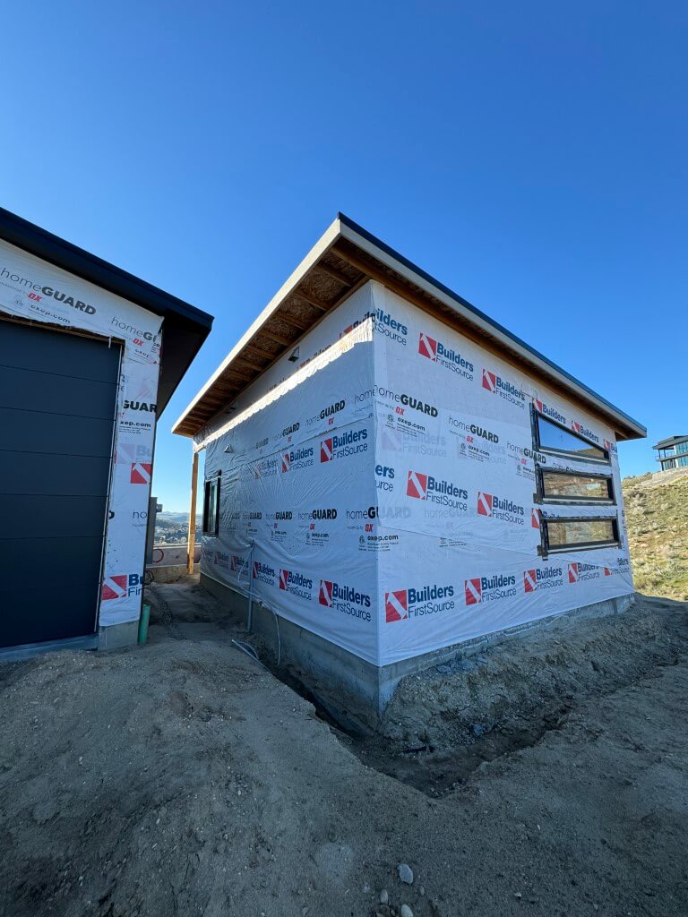 House with siding being redone