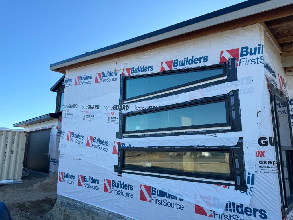 House with siding being redone